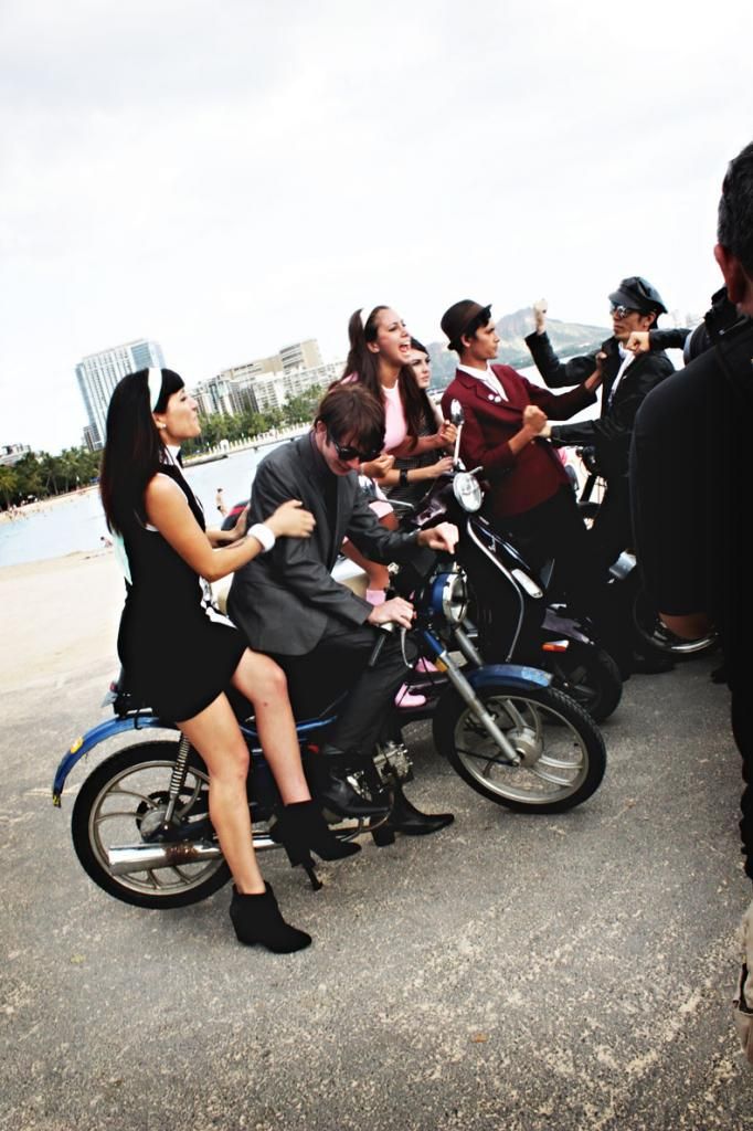 Modern Vespa Honolulu magazine photo shoot yesterday